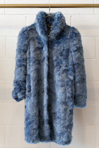 Misbhv Blue Faux Fur Coat-BLU