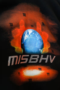 Misbhv Black Globe Crystals Hoodie-BLK