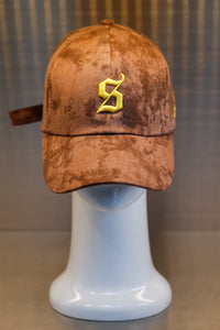 XXXSCOFF XXX Logo Tie-Dye Baseball cap - Brown/Yellow