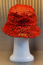 Load image into Gallery viewer, XXXSCOFF Leopard pattern scoff XXX logo bucket hat-Orange