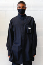 Load image into Gallery viewer, Hyein Seo Oversized Smokers Shirt Coat-Black