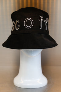XXXSCOFF Big logo scoff outline bucket hat-Black