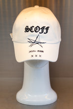 Load image into Gallery viewer, XXXSCOFF XX Gothic Scoff XXX logo cotton deep cap-White