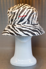 Load image into Gallery viewer, XXXSCOFF White Zebra Pattern Scoff XXX logo Bucket hat-White