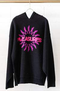 Pleasures Passion Knit Sweater Hoodie (BLK)-Black