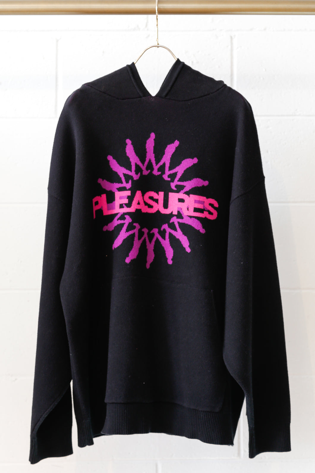 Pleasures Passion Knit Sweater Hoodie (BLK)-Black
