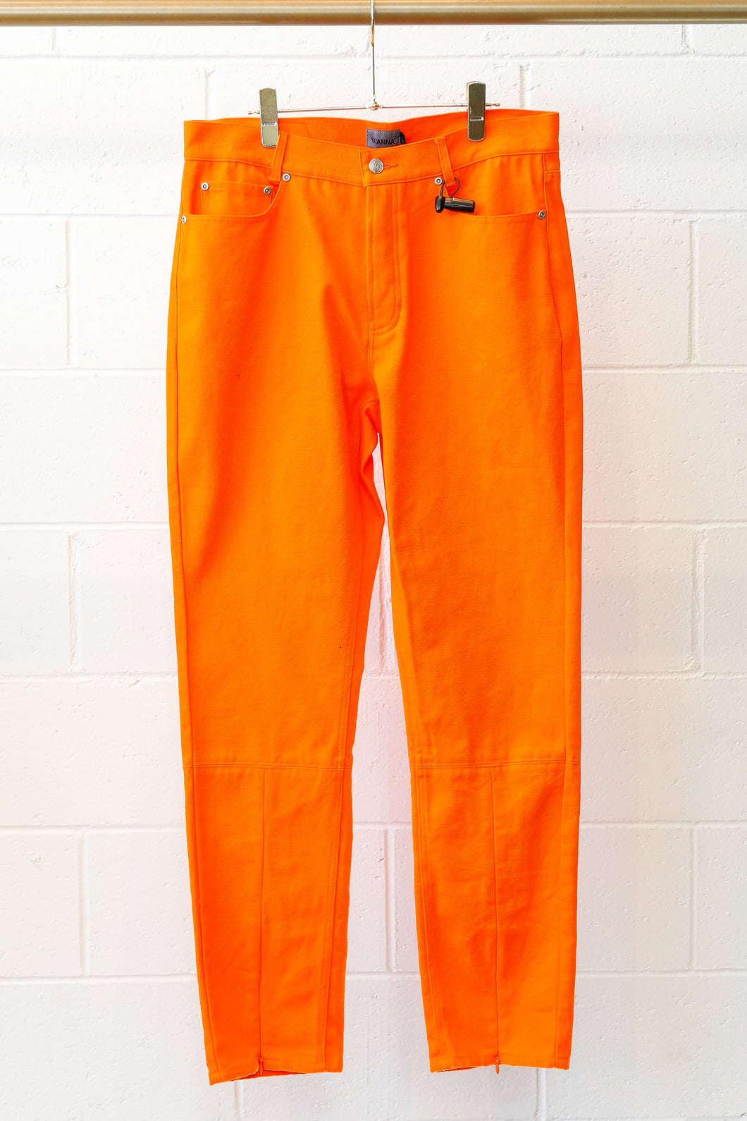 Wanna Cult True Front Flared Pants (ORN)-Orange